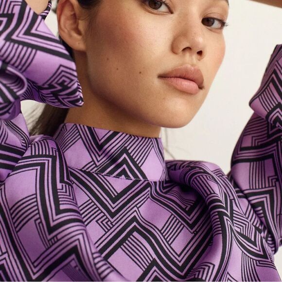 Mango Co-Ord Modest Set Geometric Print - Picture 5 of 7